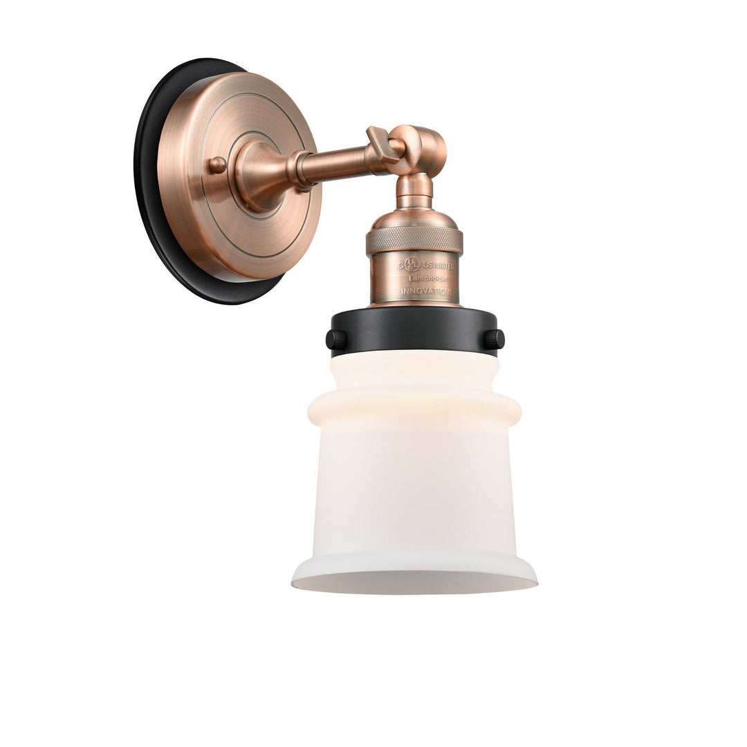 Innovations Franklin Restoration 203AC-BPBK-HRBK-G181S Wall Sconce Light - Antique Copper