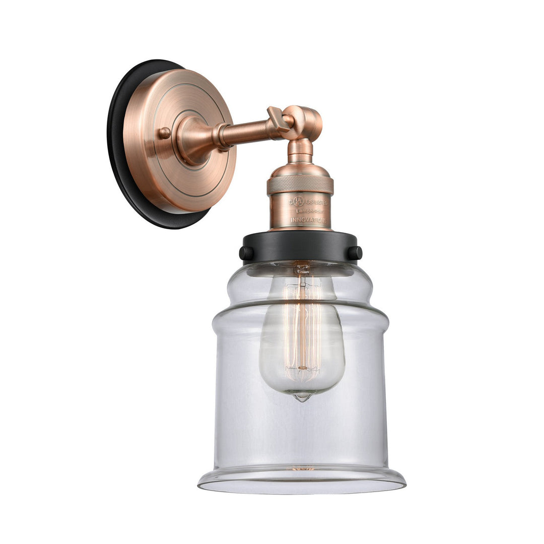 Innovations Franklin Restoration 203AC-BPBK-HRBK-G182 Wall Sconce Light - Antique Copper