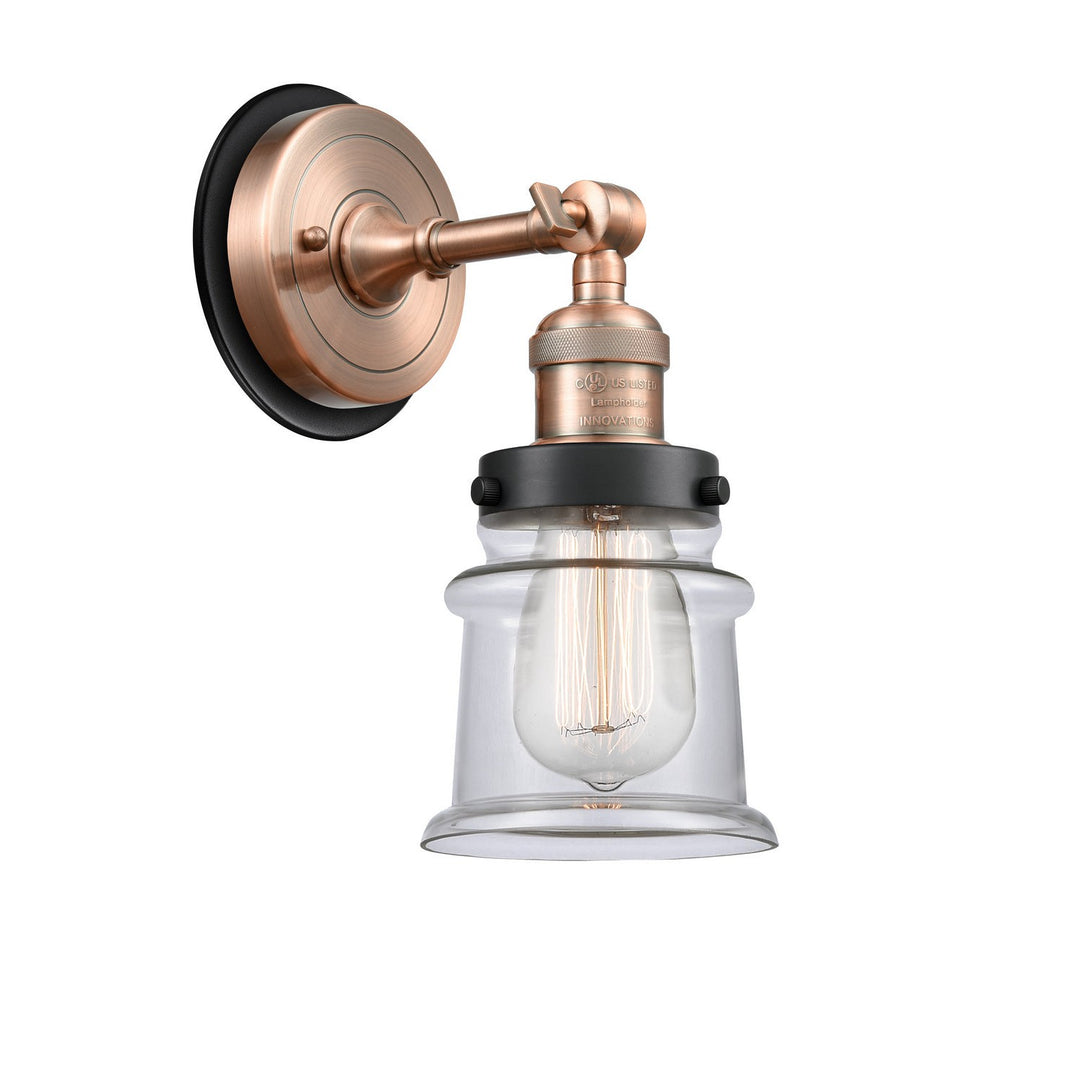 Innovations Franklin Restoration 203AC-BPBK-HRBK-G182S Wall Sconce Light - Antique Copper