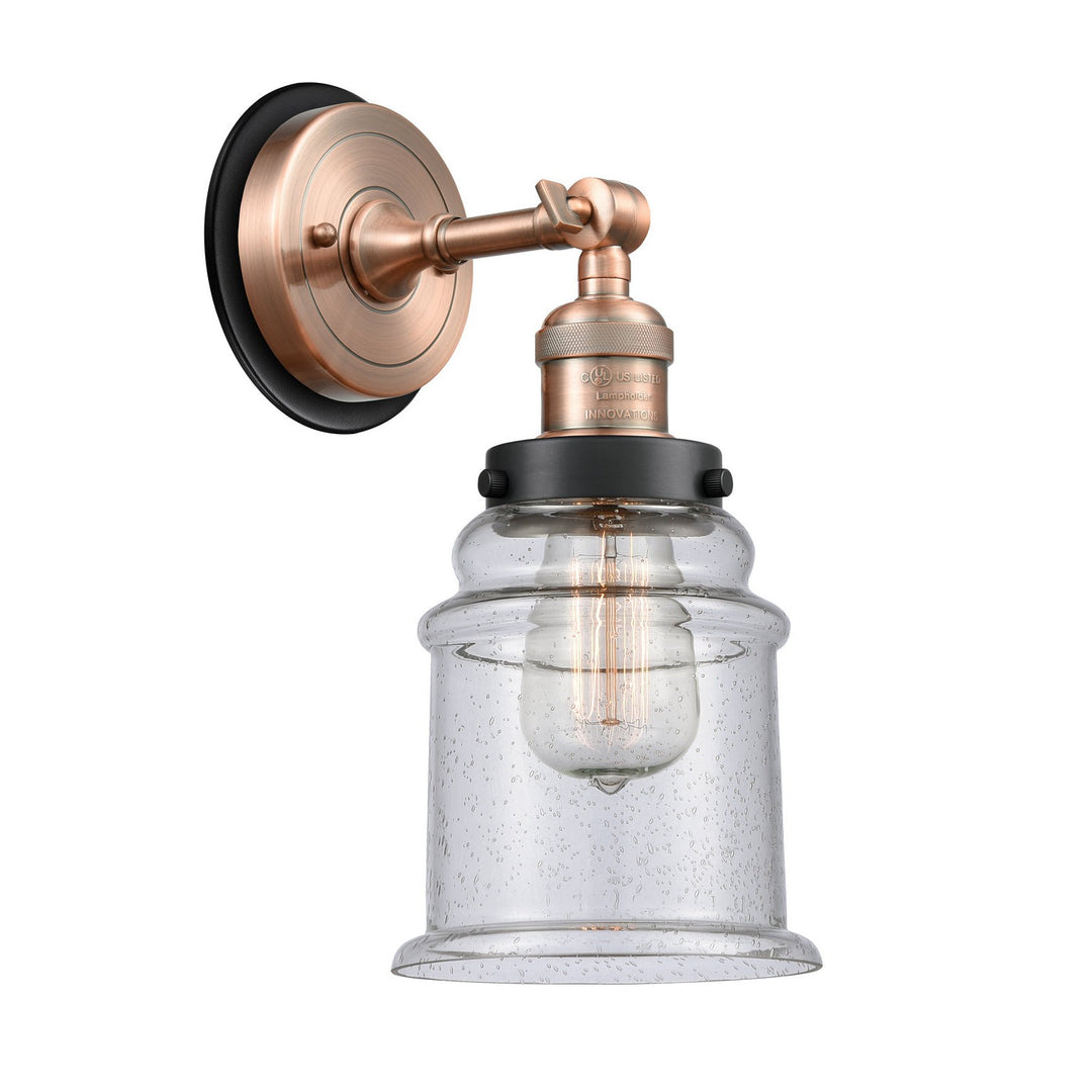 Innovations Franklin Restoration 203AC-BPBK-HRBK-G184 Wall Sconce Light - Antique Copper