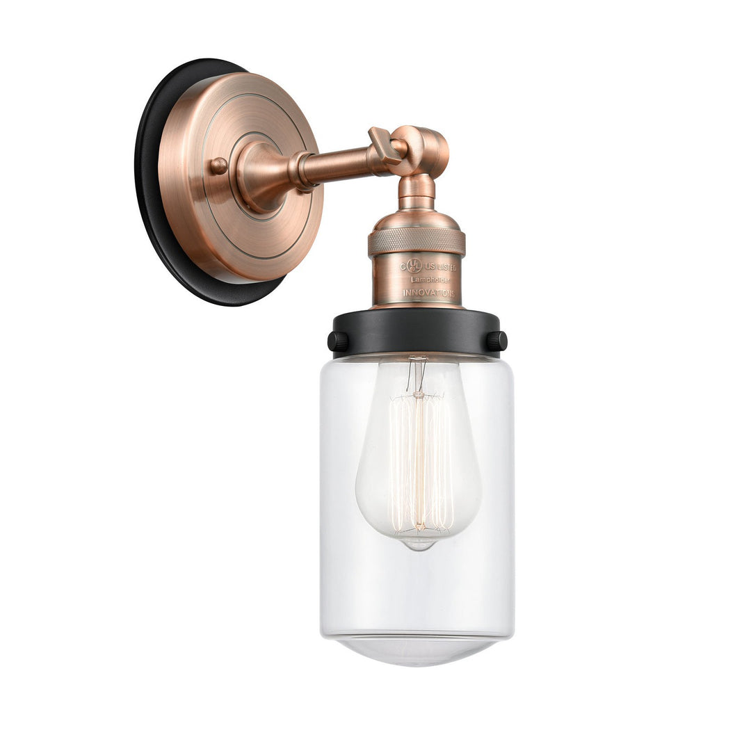 Innovations Franklin Restoration 203AC-BPBK-HRBK-G312 Wall Sconce Light - Antique Copper