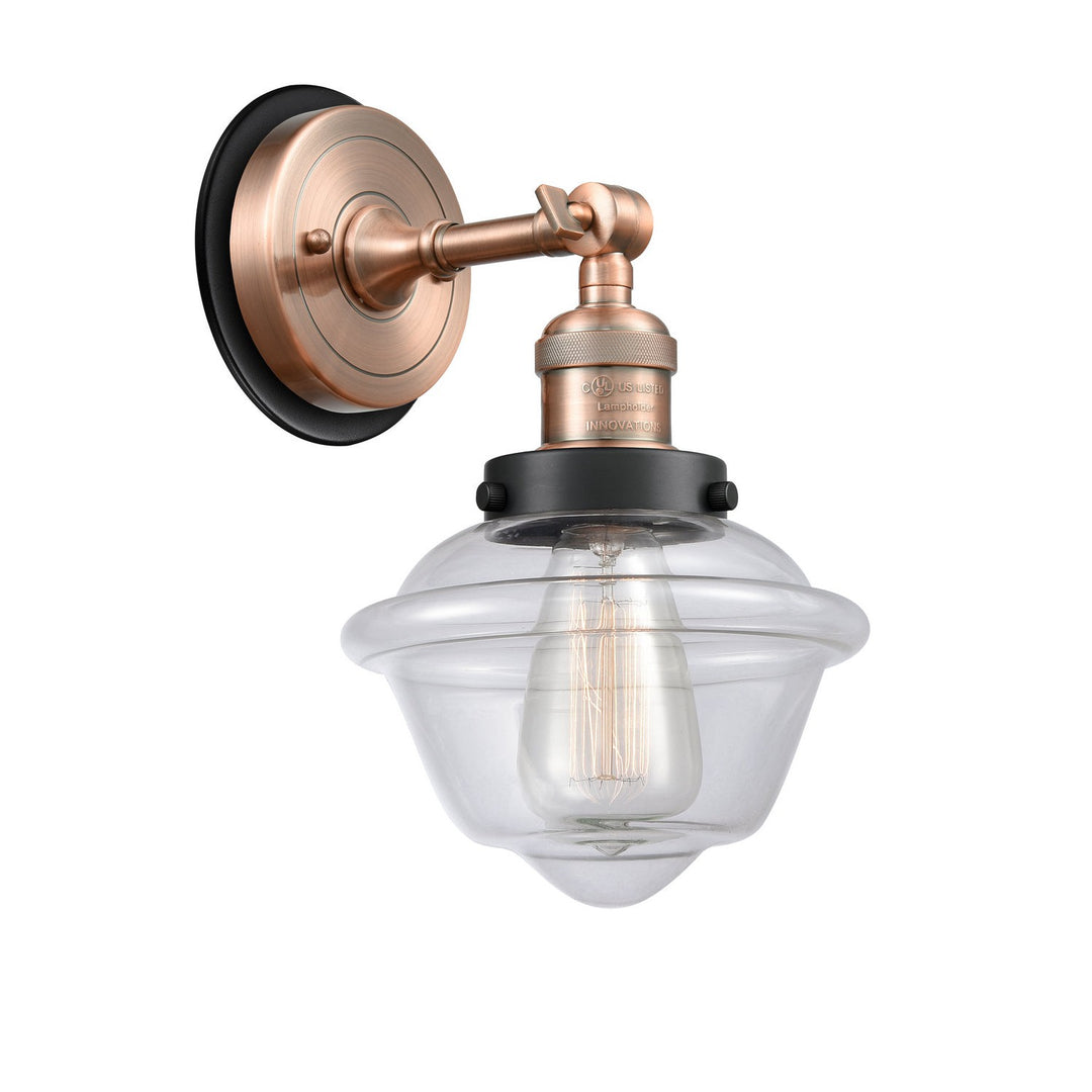 Innovations Franklin Restoration 203AC-BPBK-HRBK-G532 Wall Sconce Light - Antique Copper