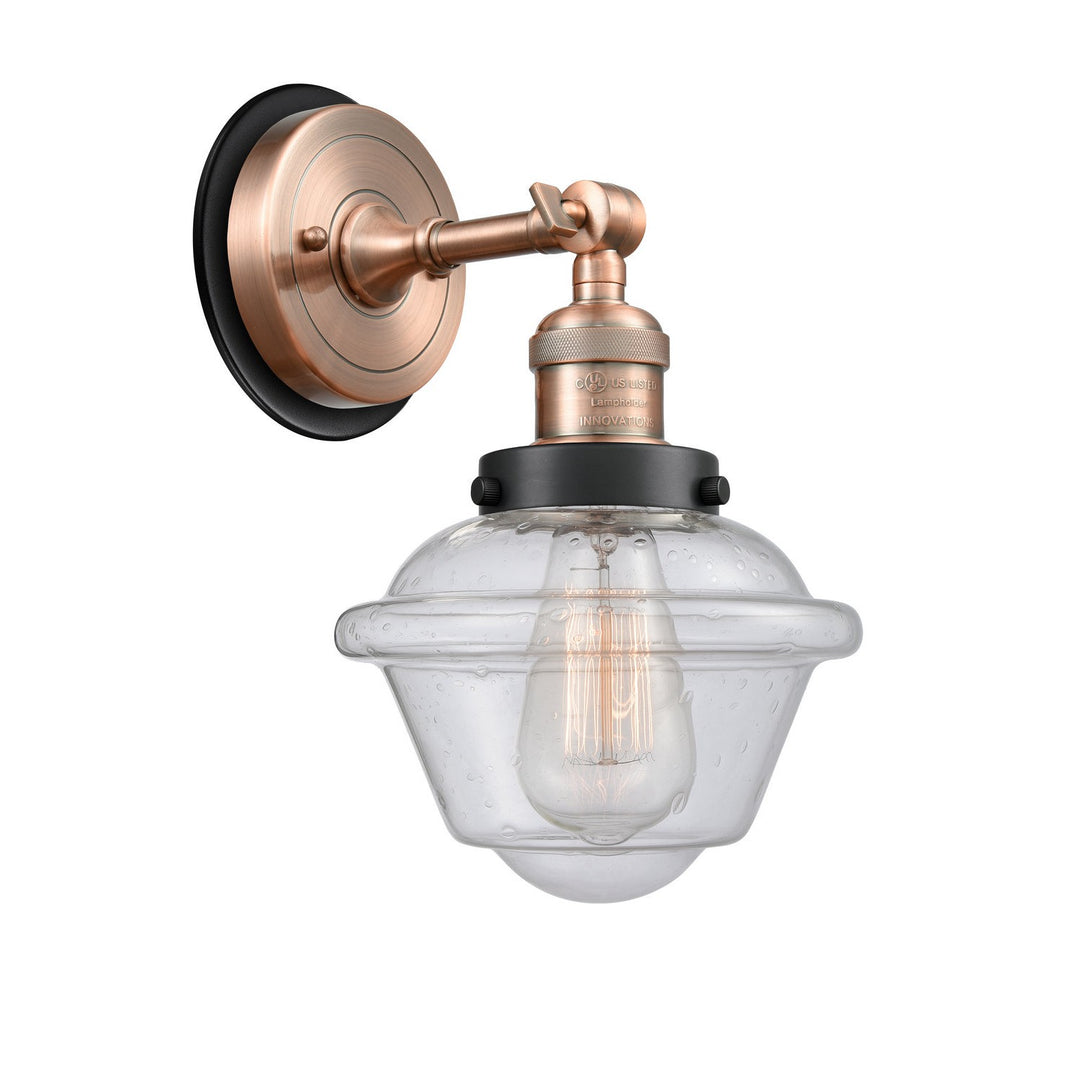 Innovations Franklin Restoration 203AC-BPBK-HRBK-G534 Wall Sconce Light - Antique Copper