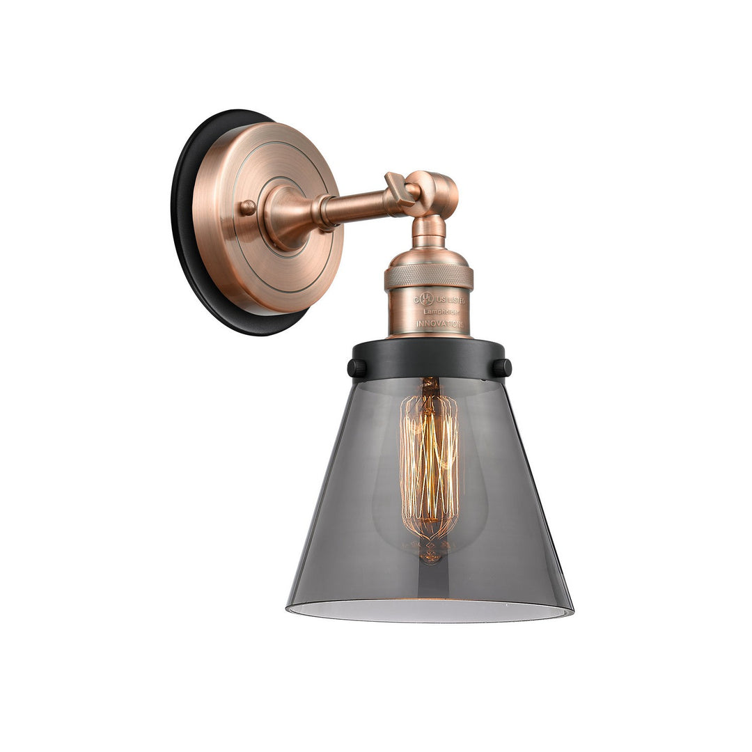 Innovations Franklin Restoration 203AC-BPBK-HRBK-G63 Wall Sconce Light - Antique Copper