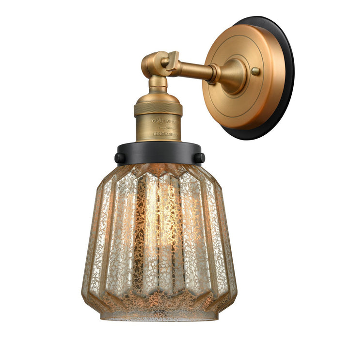 Innovations Franklin Restoration 203BB-BPBK-HRBK-G146 Wall Sconce Light - Brushed Brass