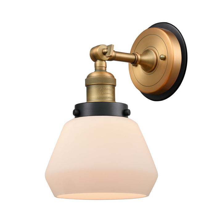 Innovations Franklin Restoration 203BB-BPBK-HRBK-G171 Wall Sconce Light - Brushed Brass