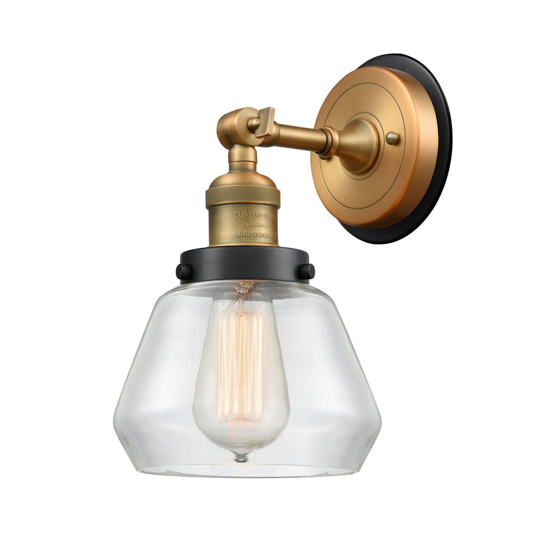 Innovations Franklin Restoration 203BB-BPBK-HRBK-G172 Wall Sconce Light - Brushed Brass