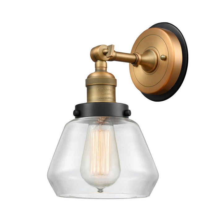Innovations Franklin Restoration 203BB-BPBK-HRBK-G172 Wall Sconce Light - Brushed Brass
