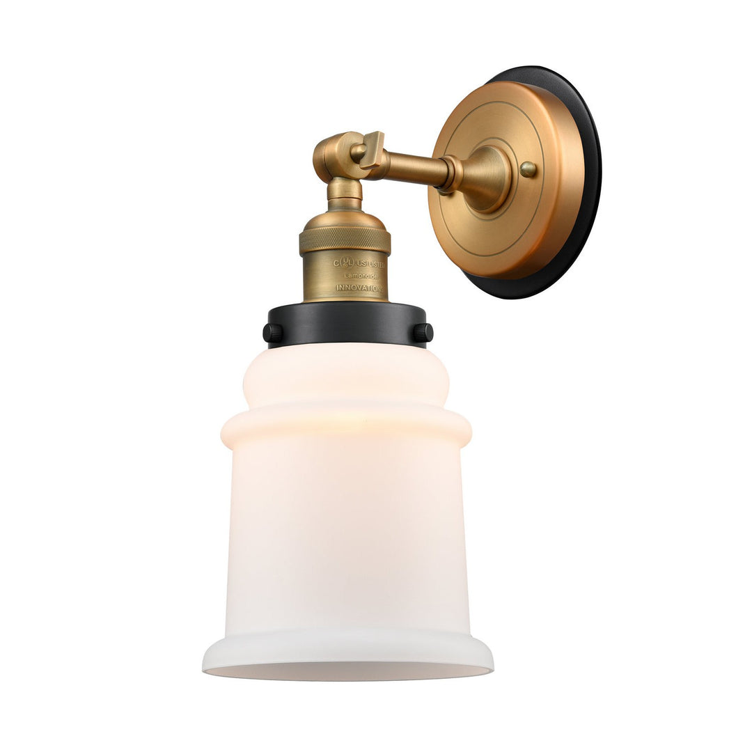 Innovations Franklin Restoration 203BB-BPBK-HRBK-G181 Wall Sconce Light - Brushed Brass