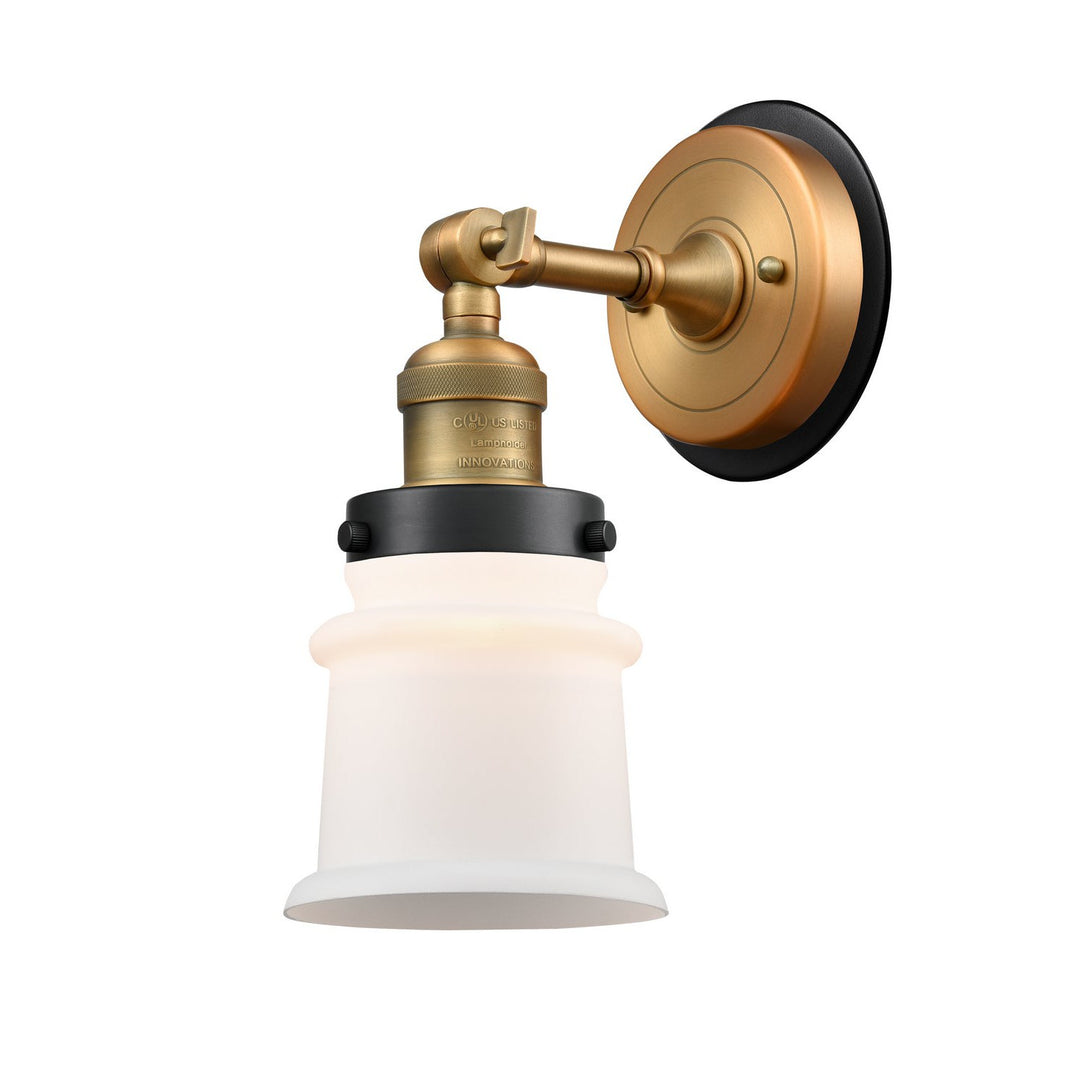 Innovations Franklin Restoration 203BB-BPBK-HRBK-G181S Wall Sconce Light - Brushed Brass
