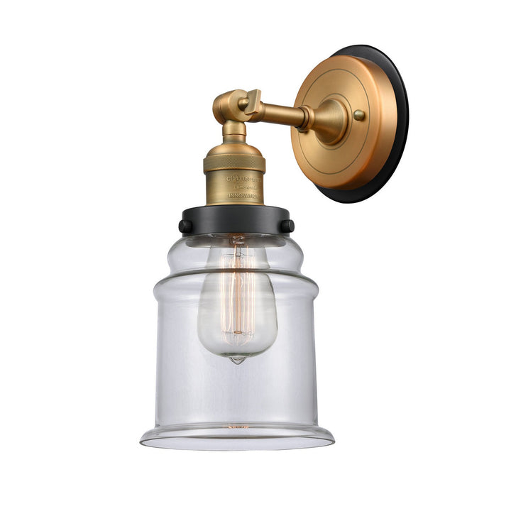 Innovations Franklin Restoration 203BB-BPBK-HRBK-G182 Wall Sconce Light - Brushed Brass