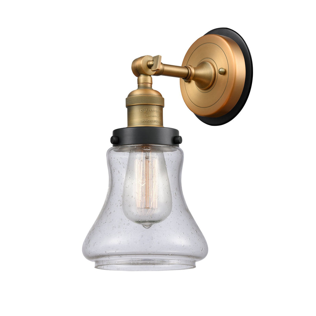 Innovations Franklin Restoration 203BB-BPBK-HRBK-G194 Wall Sconce Light - Brushed Brass