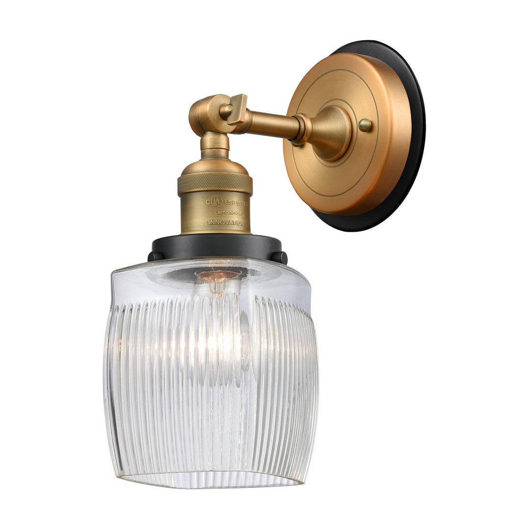 Innovations Franklin Restoration 203BB-BPBK-HRBK-G302 Wall Sconce Light - Brushed Brass