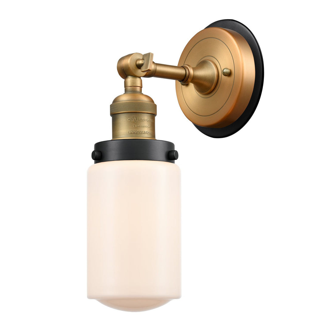Innovations Franklin Restoration 203BB-BPBK-HRBK-G311 Wall Sconce Light - Brushed Brass
