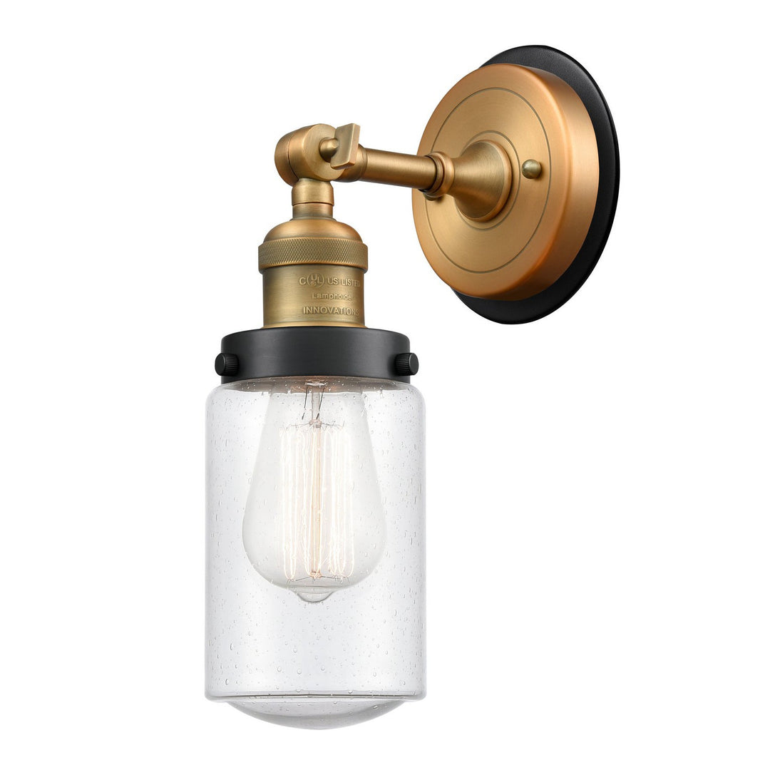 Innovations Franklin Restoration 203BB-BPBK-HRBK-G314 Wall Sconce Light - Brushed Brass
