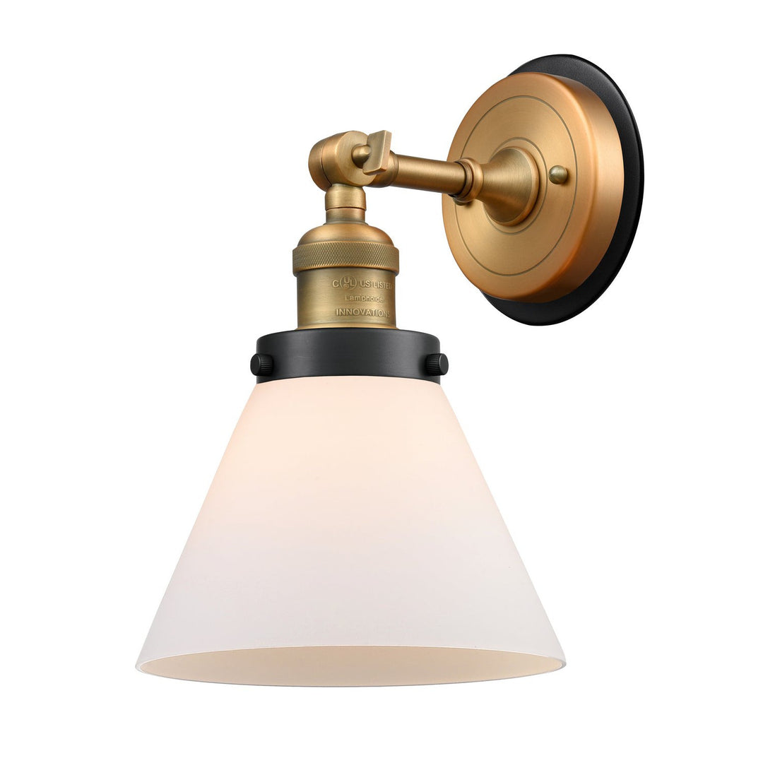 Innovations Franklin Restoration 203BB-BPBK-HRBK-G41 Wall Sconce Light - Brushed Brass