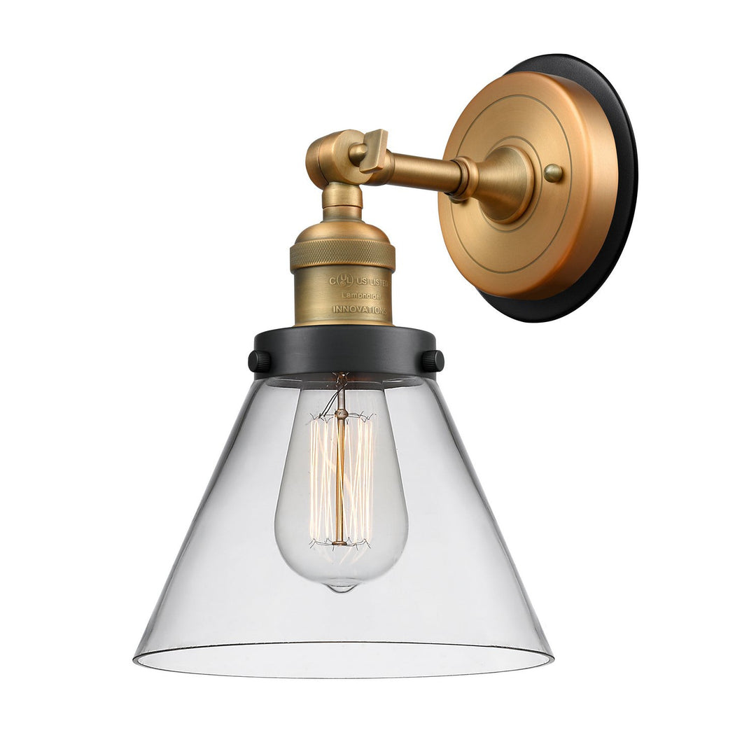 Innovations Franklin Restoration 203BB-BPBK-HRBK-G42 Wall Sconce Light - Brushed Brass