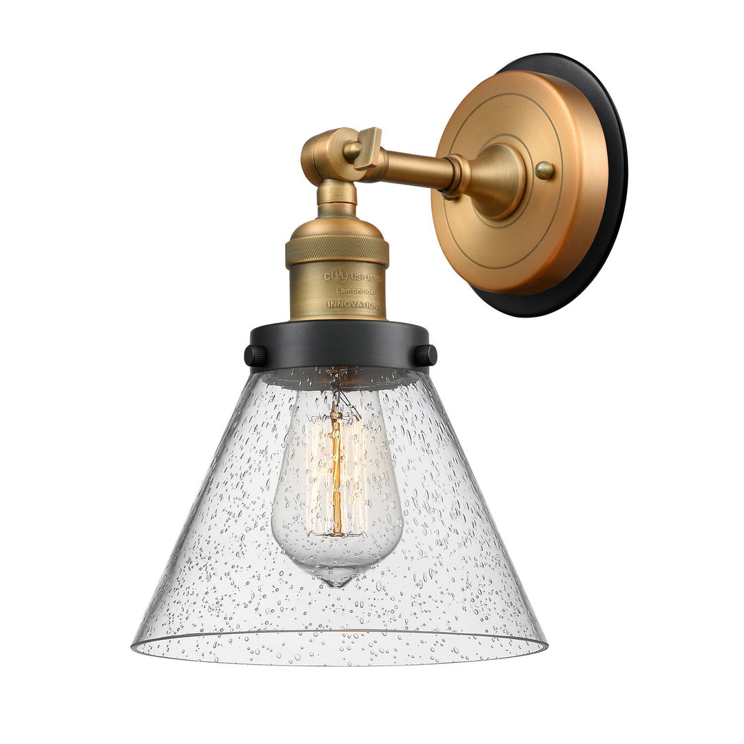 Innovations Franklin Restoration 203BB-BPBK-HRBK-G44 Wall Sconce Light - Brushed Brass