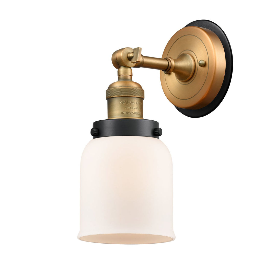 Innovations Franklin Restoration 203BB-BPBK-HRBK-G51 Wall Sconce Light - Brushed Brass