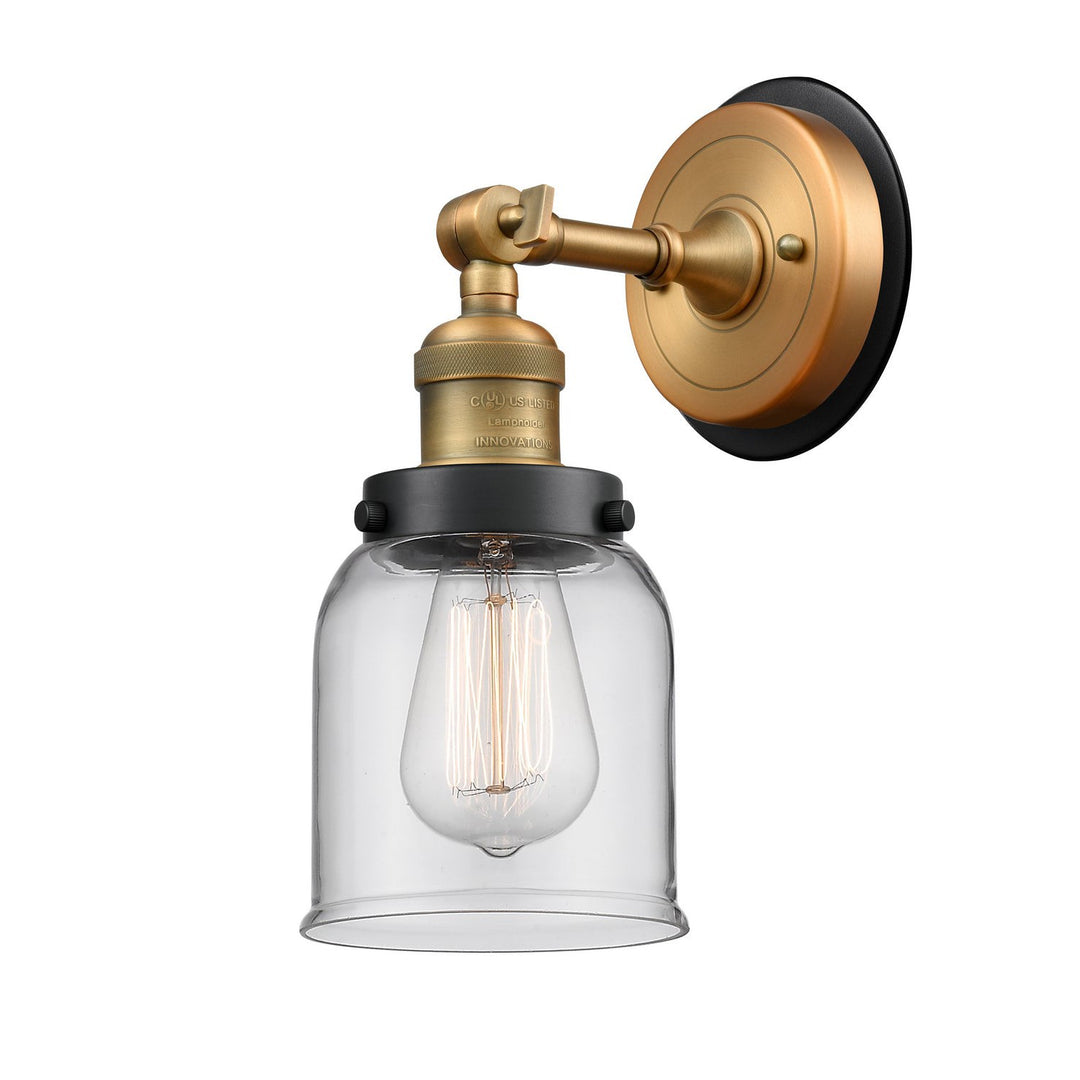 Innovations Franklin Restoration 203BB-BPBK-HRBK-G52 Wall Sconce Light - Brushed Brass