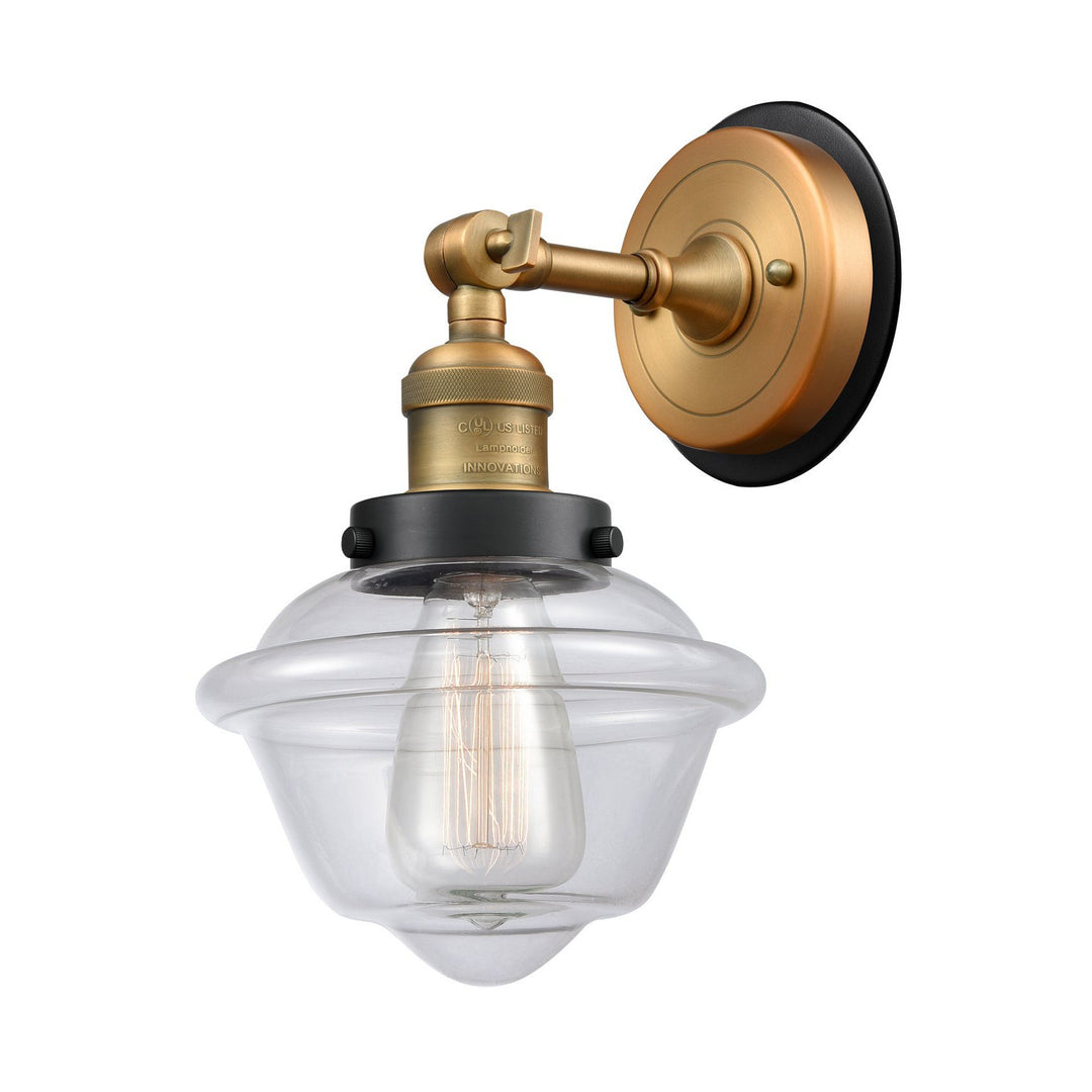 Innovations Franklin Restoration 203BB-BPBK-HRBK-G532 Wall Sconce Light - Brushed Brass