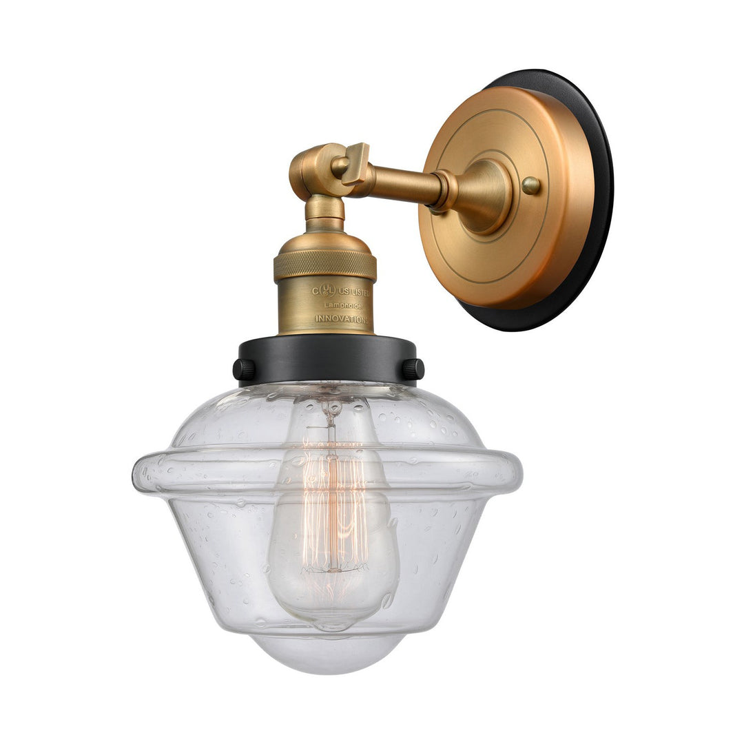 Innovations Franklin Restoration 203BB-BPBK-HRBK-G534 Wall Sconce Light - Brushed Brass