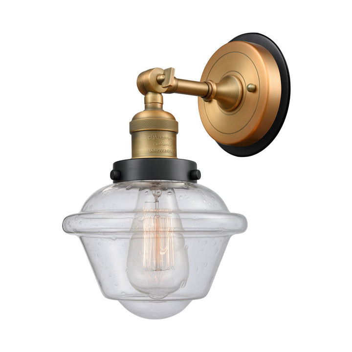Innovations Franklin Restoration 203BB-BPBK-HRBK-G534 Wall Sconce Light - Brushed Brass