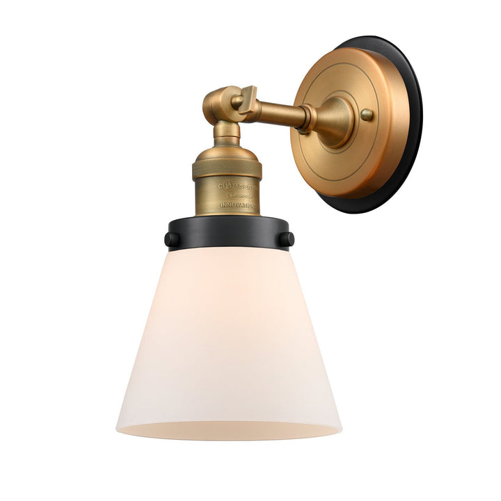 Innovations Franklin Restoration 203BB-BPBK-HRBK-G61 Wall Sconce Light - Brushed Brass