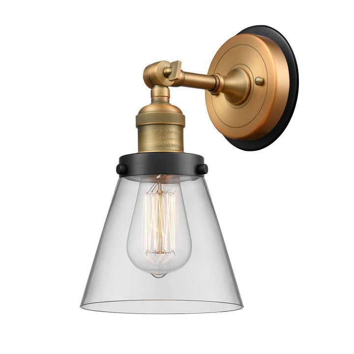 Innovations Franklin Restoration 203BB-BPBK-HRBK-G62 Wall Sconce Light - Brushed Brass