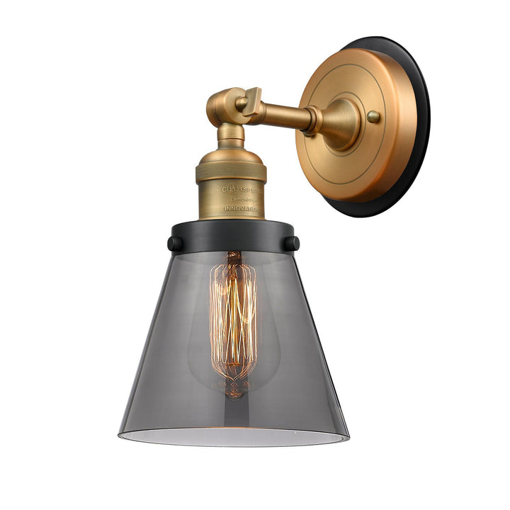 Innovations Franklin Restoration 203BB-BPBK-HRBK-G63 Wall Sconce Light - Brushed Brass