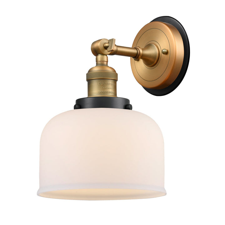 Innovations Franklin Restoration 203BB-BPBK-HRBK-G71 Wall Sconce Light - Brushed Brass