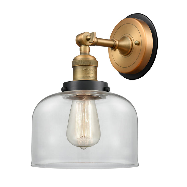Innovations Franklin Restoration 203BB-BPBK-HRBK-G72 Wall Sconce Light - Brushed Brass