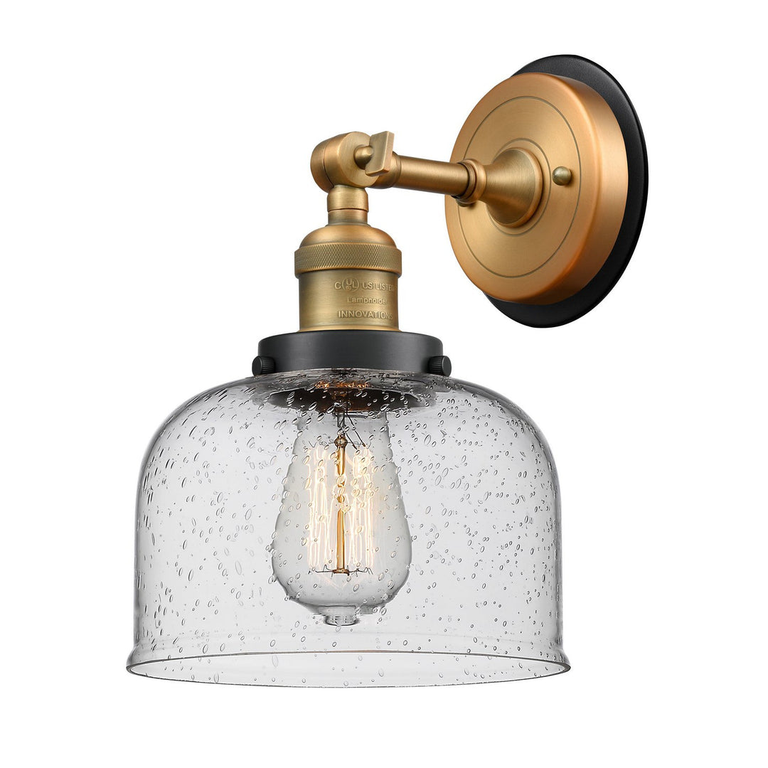 Innovations Franklin Restoration 203BB-BPBK-HRBK-G74 Wall Sconce Light - Brushed Brass