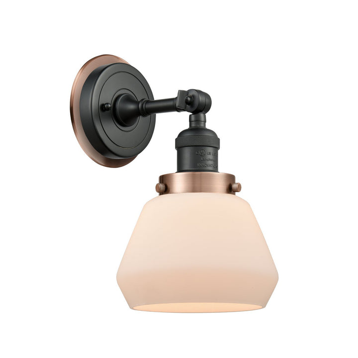 Innovations Franklin Restoration 203BK-BPAC-HRAC-G171 Wall Sconce Light - Matte Black