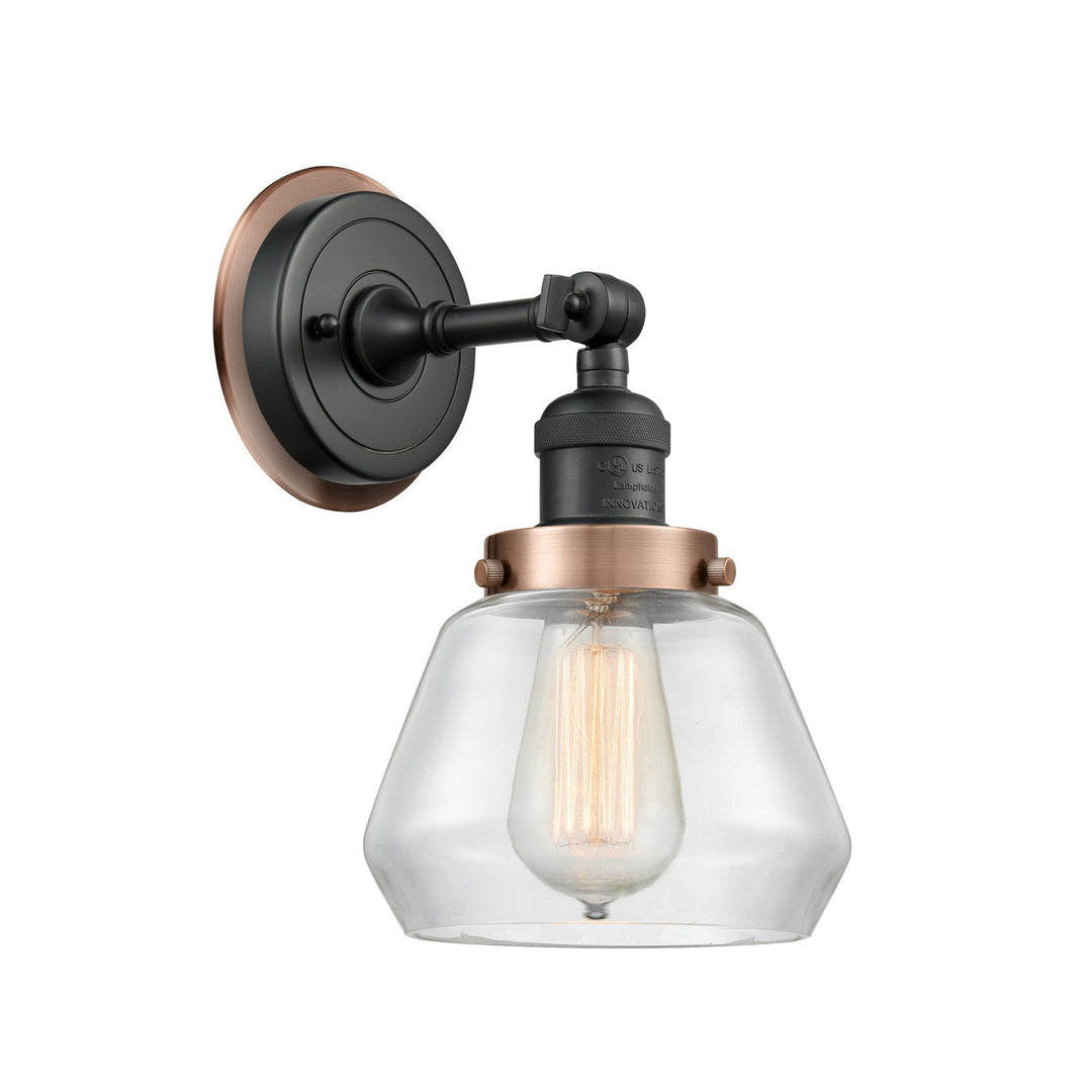 Innovations Franklin Restoration 203BK-BPAC-HRAC-G172 Wall Sconce Light - Matte Black