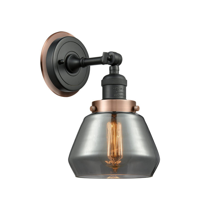 Innovations Franklin Restoration 203BK-BPAC-HRAC-G173 Wall Sconce Light - Matte Black