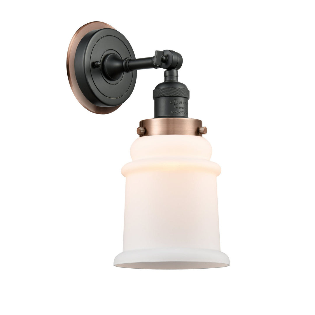 Innovations Franklin Restoration 203BK-BPAC-HRAC-G181 Wall Sconce Light - Matte Black