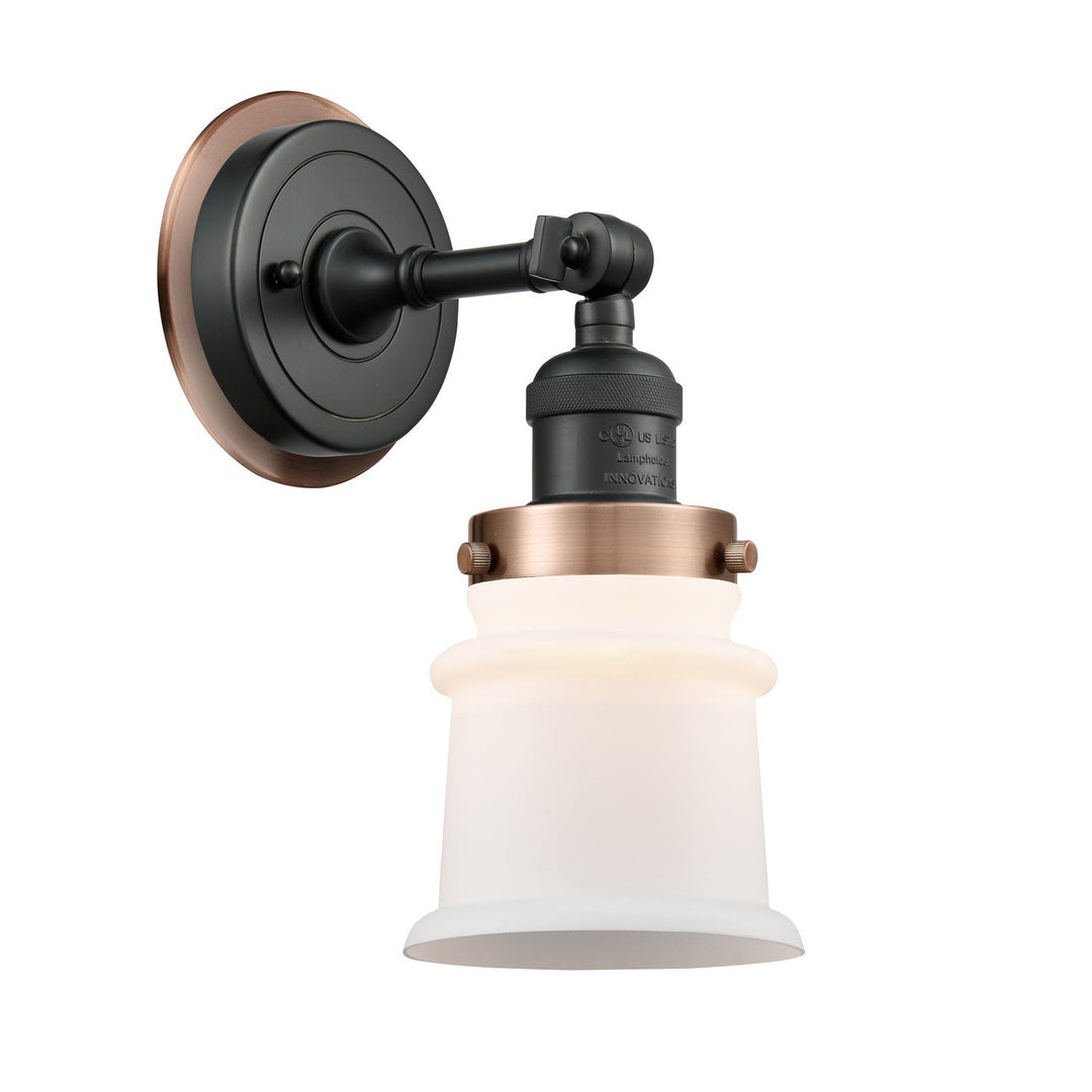 Innovations Franklin Restoration 203BK-BPAC-HRAC-G181S Wall Sconce Light - Matte Black