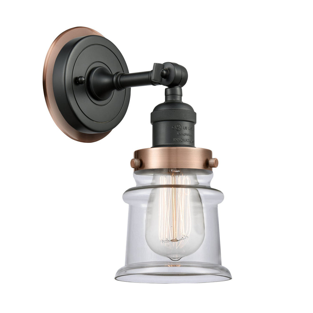 Innovations Franklin Restoration 203BK-BPAC-HRAC-G182S Wall Sconce Light - Matte Black