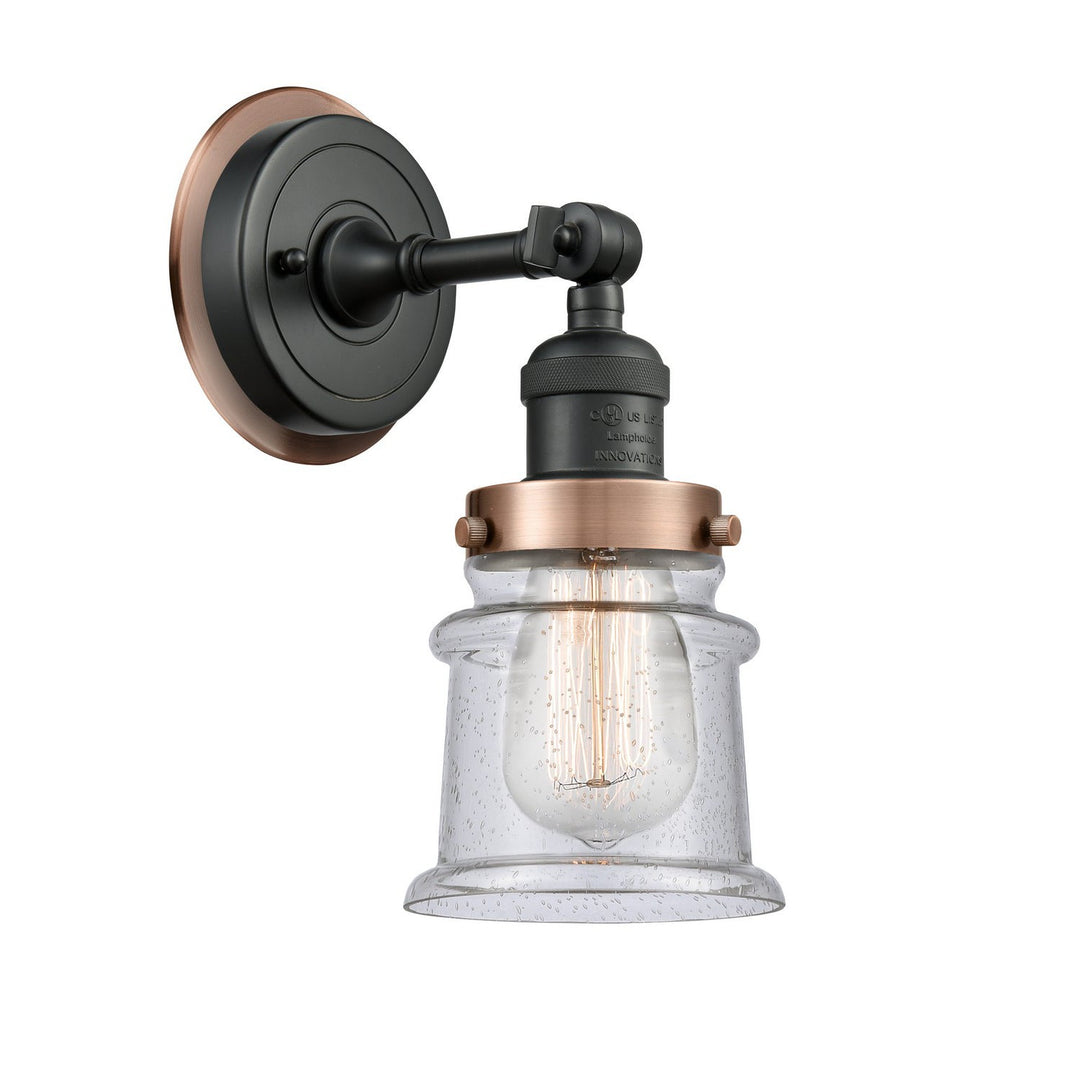 Innovations Franklin Restoration 203BK-BPAC-HRAC-G184S Wall Sconce Light - Matte Black