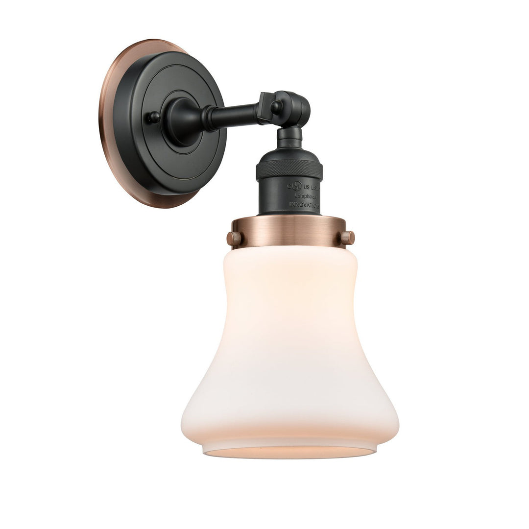 Innovations Franklin Restoration 203BK-BPAC-HRAC-G191 Wall Sconce Light - Matte Black