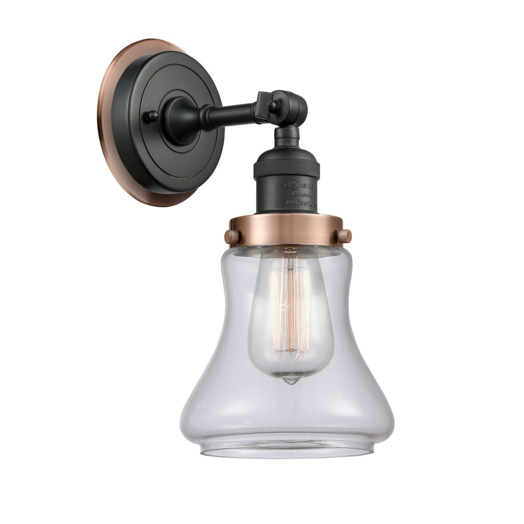 Innovations Franklin Restoration 203BK-BPAC-HRAC-G192 Wall Sconce Light - Matte Black