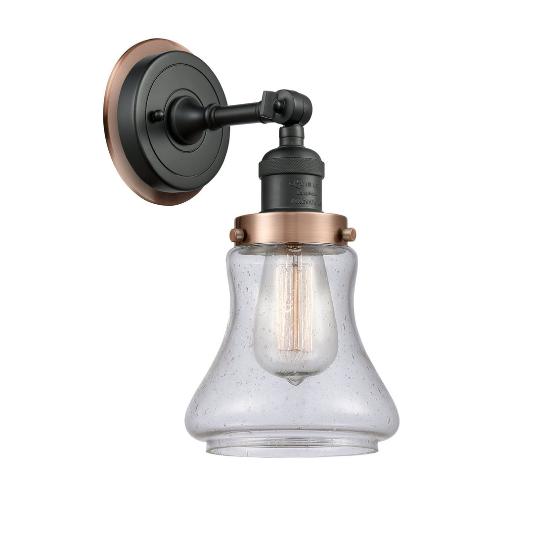 Innovations Franklin Restoration 203BK-BPAC-HRAC-G194 Wall Sconce Light - Matte Black
