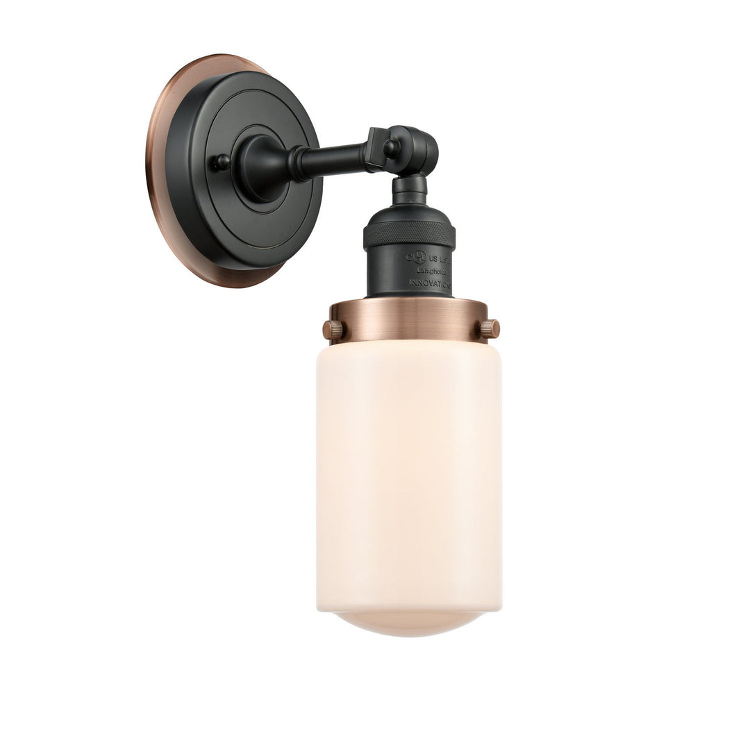 Innovations Franklin Restoration 203BK-BPAC-HRAC-G311 Wall Sconce Light - Matte Black
