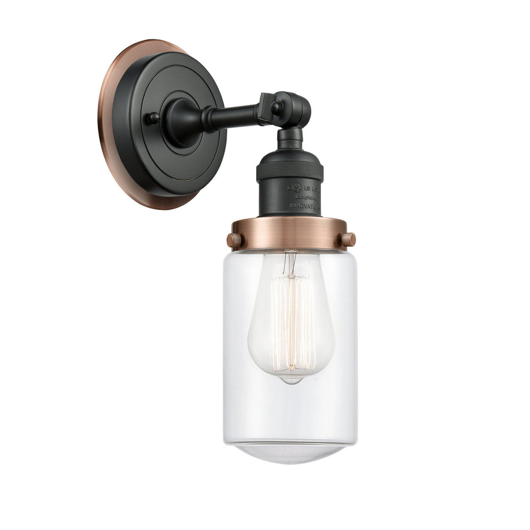 Innovations Franklin Restoration 203BK-BPAC-HRAC-G312 Wall Sconce Light - Matte Black