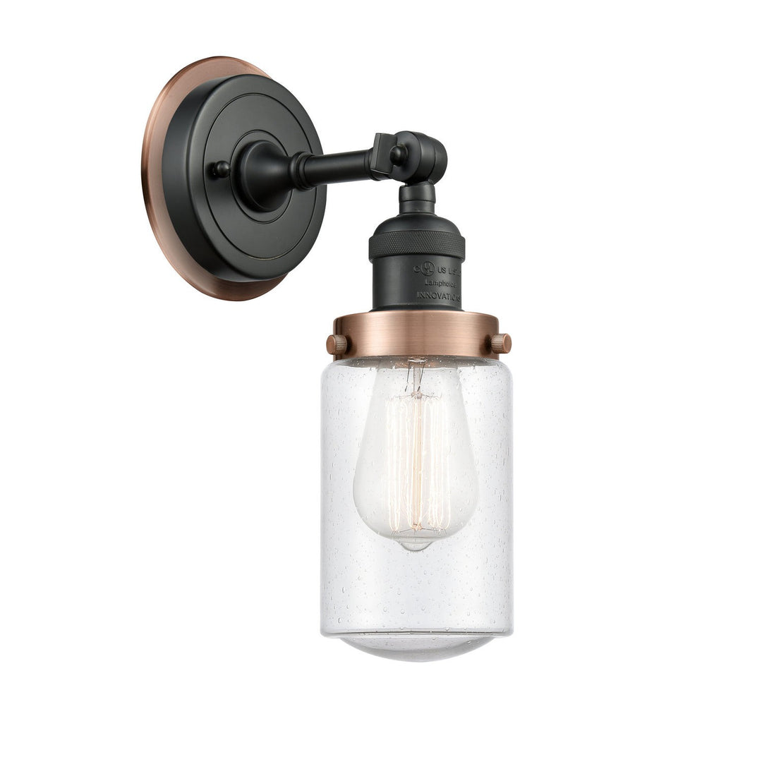 Innovations Franklin Restoration 203BK-BPAC-HRAC-G314 Wall Sconce Light - Matte Black