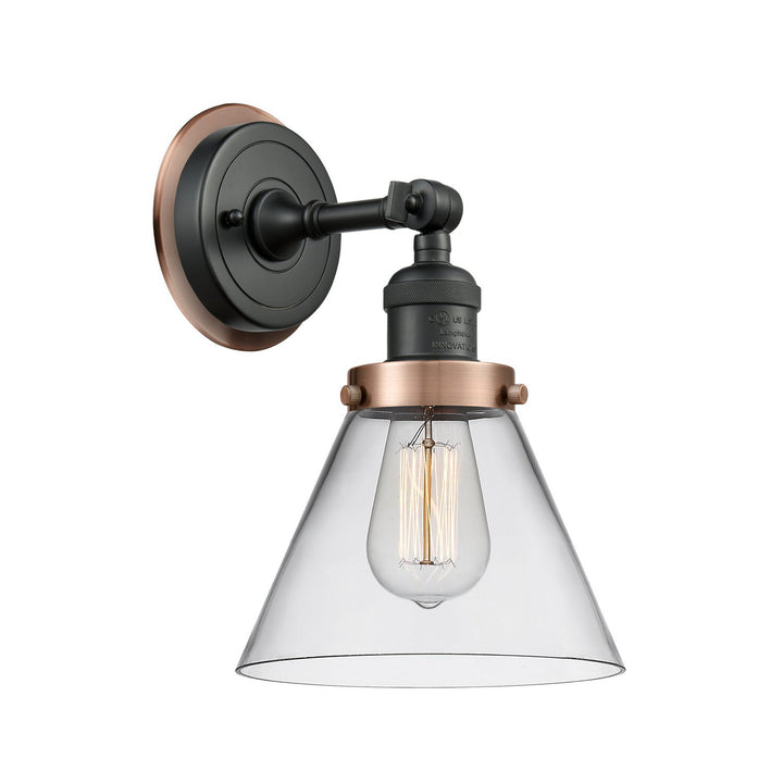 Innovations Franklin Restoration 203BK-BPAC-HRAC-G42 Wall Sconce Light - Matte Black