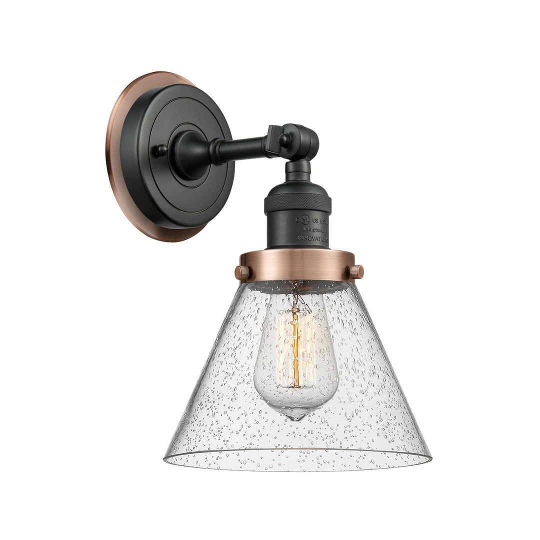 Innovations Franklin Restoration 203BK-BPAC-HRAC-G44 Wall Sconce Light - Matte Black