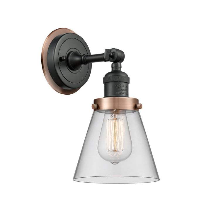 Innovations Franklin Restoration 203BK-BPAC-HRAC-G62 Wall Sconce Light - Matte Black