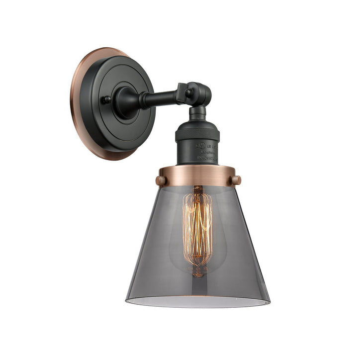 Innovations Franklin Restoration 203BK-BPAC-HRAC-G63 Wall Sconce Light - Matte Black
